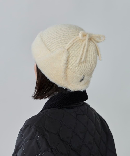 OVERRIDE（オーバーライド）の「OVERRIDE  REP MIX MINK KNIT GUIDE SG / オーバーライド（ニットキャップ/ビーニー・レディース・ブラック/ブルー/ライトベージュ・57~59cm）」の10枚目の写真