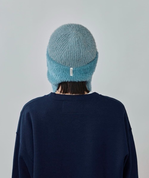 OVERRIDE（オーバーライド）の「OVERRIDE  REP MIX MINK KNIT GUIDE SG / オーバーライド（ニットキャップ/ビーニー・レディース・ブラック/ブルー/ライトベージュ・57~59cm）」の15枚目の写真