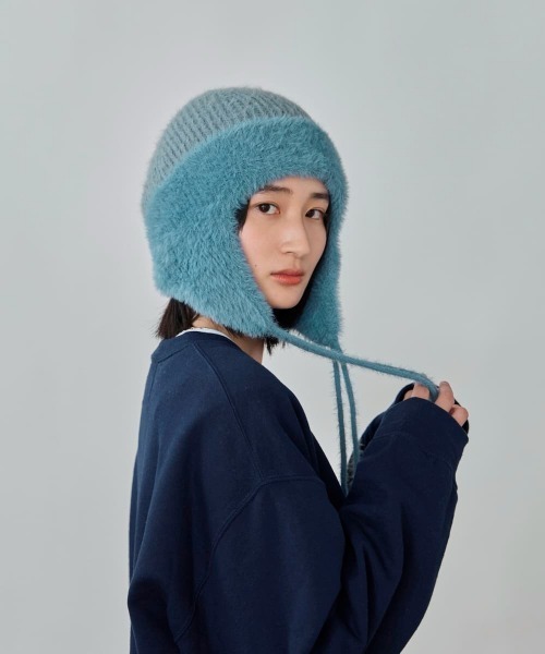 OVERRIDE（オーバーライド）の「OVERRIDE  REP MIX MINK KNIT GUIDE SG / オーバーライド（ニットキャップ/ビーニー・レディース・ブラック/ブルー/ライトベージュ・57~59cm）」の16枚目の写真