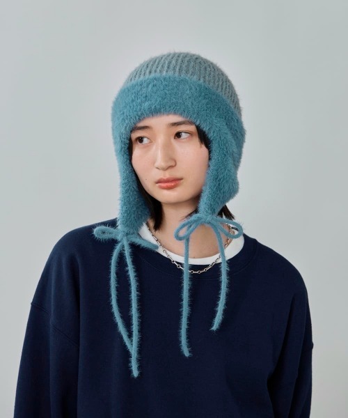 OVERRIDE（オーバーライド）の「OVERRIDE  REP MIX MINK KNIT GUIDE SG / オーバーライド（ニットキャップ/ビーニー・レディース・ブラック/ブルー/ライトベージュ・57~59cm）」の18枚目の写真