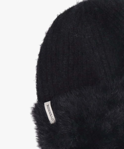 OVERRIDE（オーバーライド）の「OVERRIDE  REP MIX MINK KNIT GUIDE SG / オーバーライド（ニットキャップ/ビーニー・レディース・ブラック/ブルー/ライトベージュ・57~59cm）」の6枚目の写真