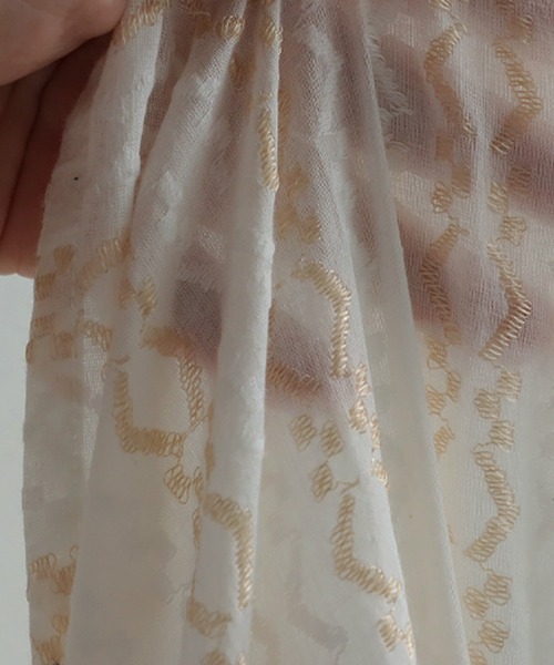 antiqua(アンティカ)の「ジャガード刺繍ワンピース(ワンピース・レディース・ホワイト/ブラック・ONESIZE)」の22枚目の写真