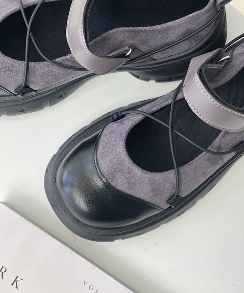 AS KNOW AS plus（アズノゥアズプラス）の「クロスストラップ メリージェーンローファー（ローファー・レディース・グレー/ブラック・L/M）」の9枚目の写真