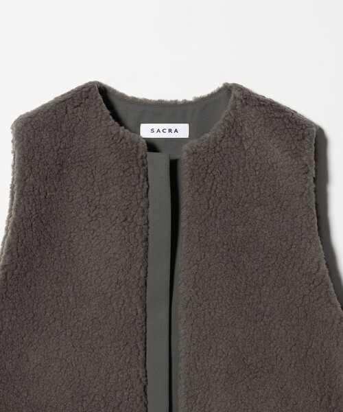 SACRA＞ボア ミニベスト（ベスト）｜SACRA（サクラ）の