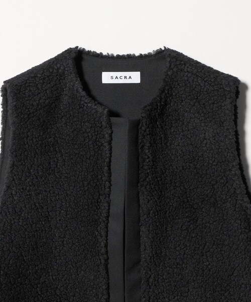 SACRA ボア ブラックベスト SACRA＞ボア ミニベスト（ベスト）｜SACRA（サクラ）の