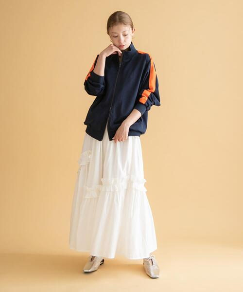 URBAN RESEARCH Sonny Label（アーバンリサーチサニーレーベル）の「GEM SPORTSWEAR　ジャージートラックジャケット（その他アウター・レディース・ネイビー/ブラウン・LARGE/MEDIUM）」の9枚目の写真