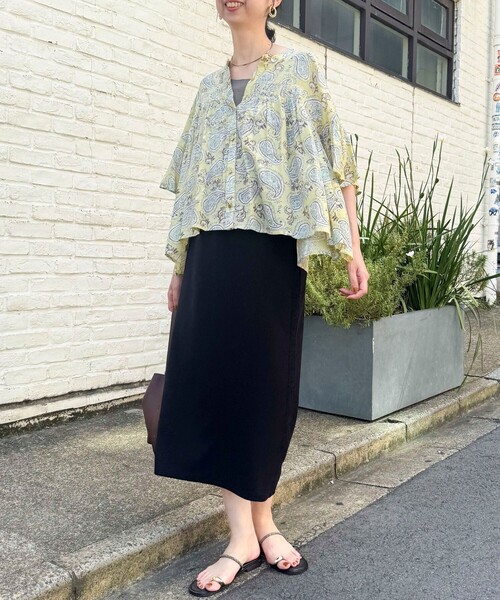 MICO COULIER（ミコクリエ）の「モダールピンタックギャザーブラウス（シャツ/ブラウス・レディース・チャコールグレー/ブラウン系その他/ライトブルー・38）」の10枚目の写真