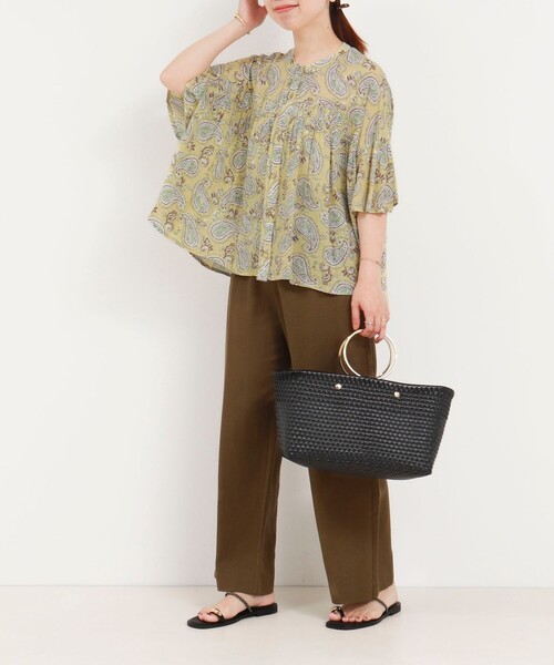 MICO COULIER（ミコクリエ）の「モダールピンタックギャザーブラウス（シャツ/ブラウス・レディース・チャコールグレー/ブラウン系その他/ライトブルー・38）」の15枚目の写真