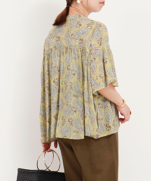 MICO COULIER（ミコクリエ）の「モダールピンタックギャザーブラウス（シャツ/ブラウス・レディース・チャコールグレー/ブラウン系その他/ライトブルー・38）」の17枚目の写真