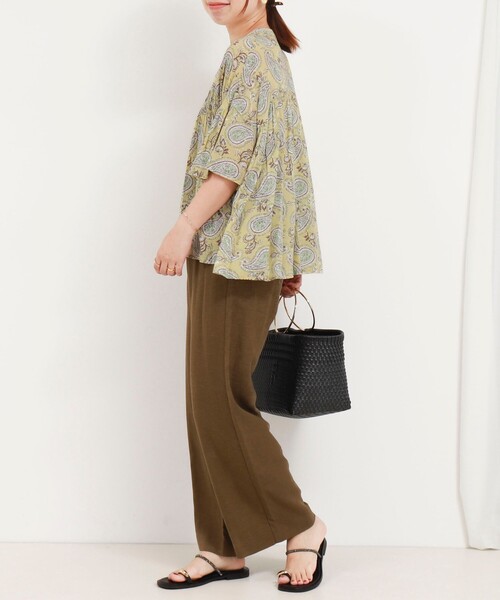 MICO COULIER（ミコクリエ）の「モダールピンタックギャザーブラウス（シャツ/ブラウス・レディース・チャコールグレー/ブラウン系その他/ライトブルー・38）」の18枚目の写真