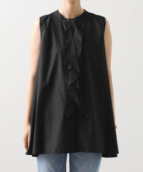 Torrazzo Donna（トラッゾドンナ）の「フロントリボンＡラインフレアチュニック（シャツ/ブラウス・レディース・オフホワイト/ブラック・FREE）」の19枚目の写真