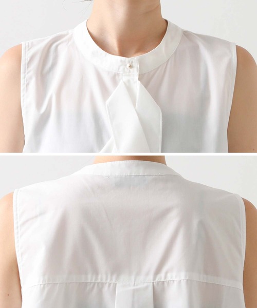 Torrazzo Donna（トラッゾドンナ）の「フロントリボンＡラインフレアチュニック（シャツ/ブラウス・レディース・オフホワイト/ブラック・FREE）」の22枚目の写真