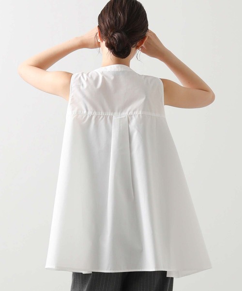 Torrazzo Donna（トラッゾドンナ）の「フロントリボンＡラインフレアチュニック（シャツ/ブラウス・レディース・オフホワイト/ブラック・FREE）」の9枚目の写真