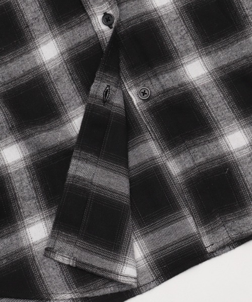 WEGO（ウィゴー）の「WEGO/チェックフードBIGネルシャツ（シャツ/ブラウス・レディース・ピンク/ブラック/ワイン/ネイビー・FREE）」の14枚目の写真