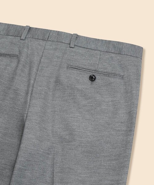 BROOKS BROTHERS（ブルックスブラザーズ）の「ウール／ポリエステル　モクロディ　ニット　プレーンフロント　トラウザーズ　Slim（スラックス・メンズ・チャコール/グレー・LARGE/SMALL/MEDIUM/X-LARGE）」の3枚目の写真