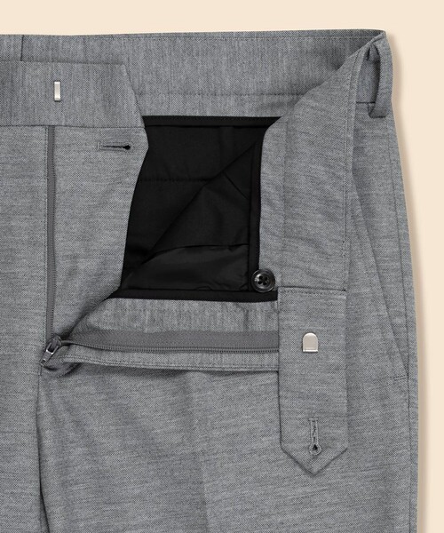 BROOKS BROTHERS（ブルックスブラザーズ）の「ウール／ポリエステル　モクロディ　ニット　プレーンフロント　トラウザーズ　Slim（スラックス・メンズ・チャコール/グレー・LARGE/SMALL/MEDIUM/X-LARGE）」の4枚目の写真