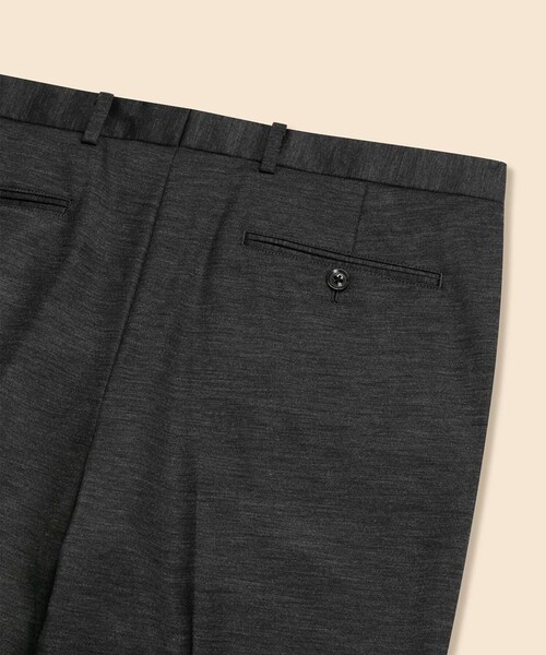 BROOKS BROTHERS（ブルックスブラザーズ）の「ウール／ポリエステル　モクロディ　ニット　プレーンフロント　トラウザーズ　Slim（スラックス・メンズ・チャコール/グレー・LARGE/SMALL/MEDIUM/X-LARGE）」の6枚目の写真