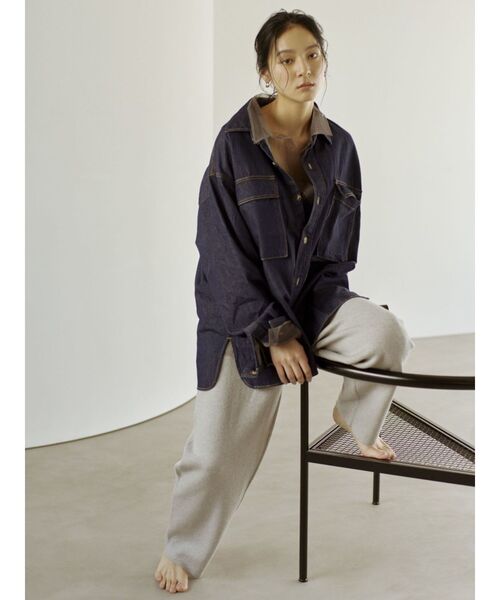 Ungrid(アングリッド)の「カシミヤ混ニットパンツ(その他パンツ・レディース・ブラック/ライトグレー・FREE)」の22枚目の写真