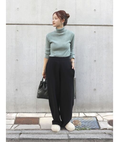 Ungrid(アングリッド)の「カシミヤ混ニットパンツ(その他パンツ・レディース・ブラック/ライトグレー・FREE)」の7枚目の写真