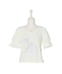 Fiorforte（フィオルフォルテ）の「Rose cake puff sleeve Tee（Tシャツ/カットソー）」