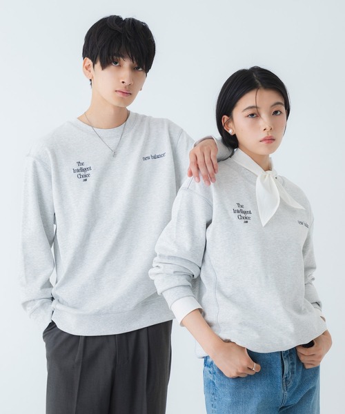 NEW BALANCE（ニューバランス）の「リニアロゴクルー（スウェット・メンズ・ブラック/アイボリー/ライトグレー・SMALL/MEDIUM/LARGE/XX-LARGE/X-LARGE）」の4枚目の写真