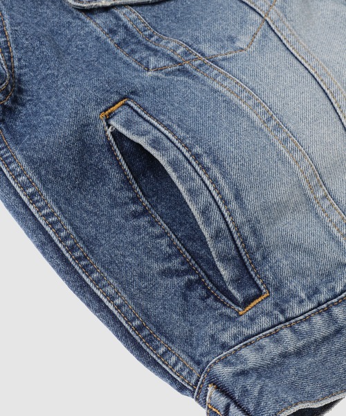 MASU(エムエーエスユー)の「MB DENIM JACKET DIAMOND(デニムジャケット・メンズ・インディゴブルー/ブラック・48/46)」の3枚目の写真