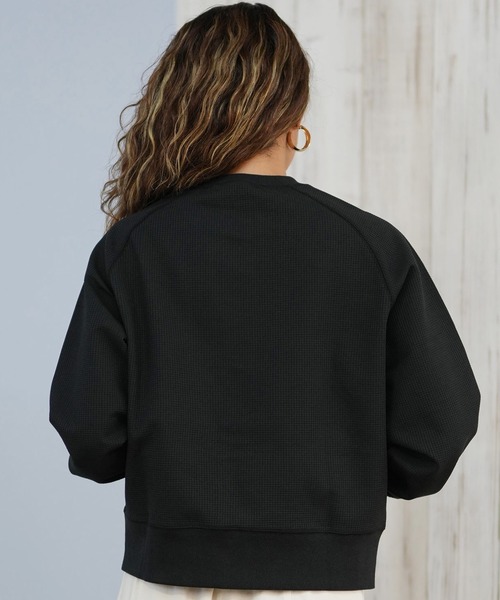 Hurley （ハーレー）の「Hurley/ハーレー THERMAL CARDIGAN カーディガン ワンポイントロゴ WCLS252047（Tシャツ/カットソー・レディース・オフホワイト/ブラック/マルーン・M）」の5枚目の写真