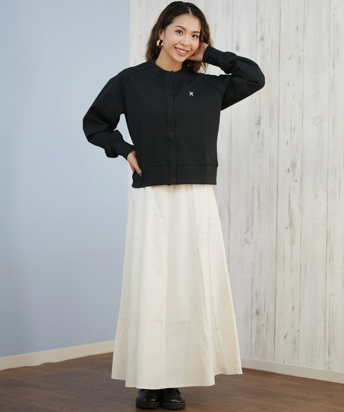 Hurley （ハーレー）の「Hurley/ハーレー THERMAL CARDIGAN カーディガン ワンポイントロゴ WCLS252047（Tシャツ/カットソー・レディース・オフホワイト/ブラック/マルーン・M）」の9枚目の写真