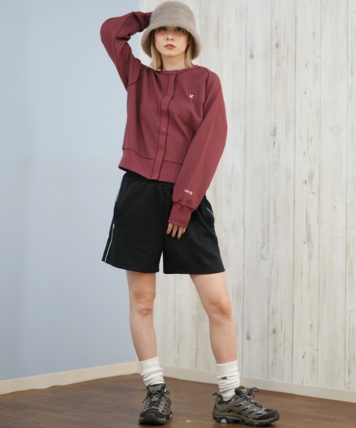 Hurley （ハーレー）の「Hurley/ハーレー THERMAL CARDIGAN カーディガン ワンポイントロゴ WCLS252047（Tシャツ/カットソー・レディース・オフホワイト/ブラック/マルーン・M）」の16枚目の写真