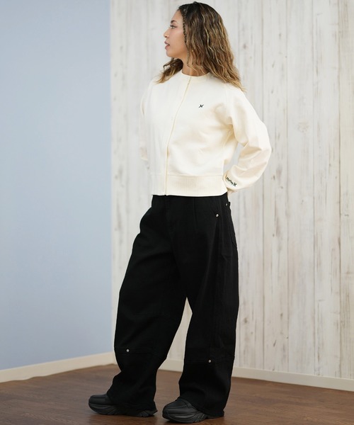 Hurley （ハーレー）の「Hurley/ハーレー THERMAL CARDIGAN カーディガン ワンポイントロゴ WCLS252047（Tシャツ/カットソー・レディース・オフホワイト/ブラック/マルーン・M）」の10枚目の写真