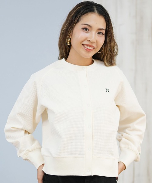 Hurley （ハーレー）の「Hurley/ハーレー THERMAL CARDIGAN カーディガン ワンポイントロゴ WCLS252047（Tシャツ/カットソー・レディース・オフホワイト/ブラック/マルーン・M）」の21枚目の写真