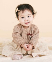 SLAP SLIP BABY（スラップスリップベビー）の「【お揃い】花柄コールテンスカートボディミニベビー(70~80cm)（ロンパース）」
