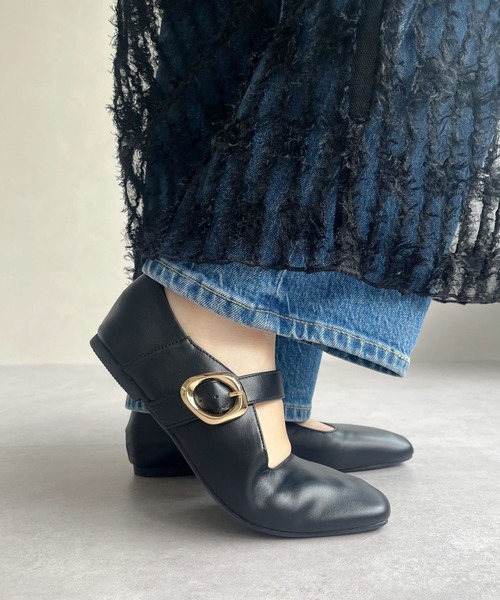 WA ORiental TRaffic（ダブルエーオリエンタルトラフィック）の「柔らかストラップフラットパンプス/52317（パンプス・レディース・ベージュ/ピンク/ブラック・34/35/36/37/38/39/40/41/42/43/33）」の11枚目の写真