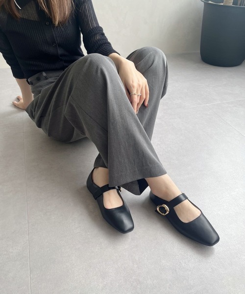 WA ORiental TRaffic（ダブルエーオリエンタルトラフィック）の「柔らかストラップフラットパンプス/52317（パンプス・レディース・ベージュ/ピンク/ブラック・34/35/36/37/38/39/40/41/42/43/33）」の7枚目の写真