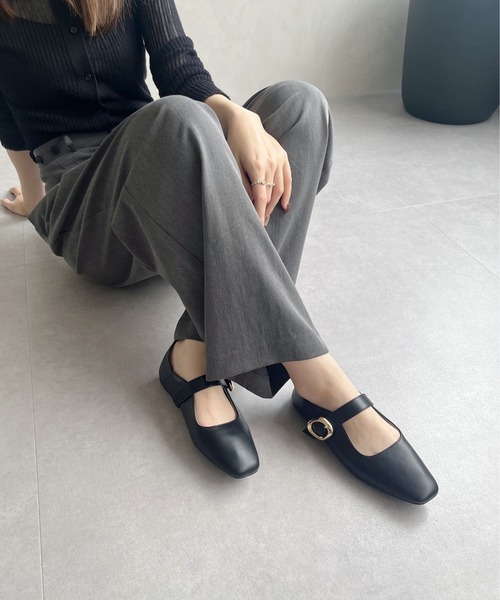 WA ORiental TRaffic（ダブルエーオリエンタルトラフィック）の「柔らかストラップフラットパンプス/52317（パンプス・レディース・ベージュ/ピンク/ブラック・34/35/36/37/38/39/40/41/42/43/33）」の8枚目の写真