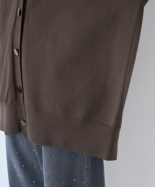 ROPE' PICNIC（ロペピクニック）の「Vネックフォルムカーディガン（カーディガン/ボレロ・レディース・ブラック/ブラウン/モスグリーン/キナリ・FREE）」の18枚目の写真