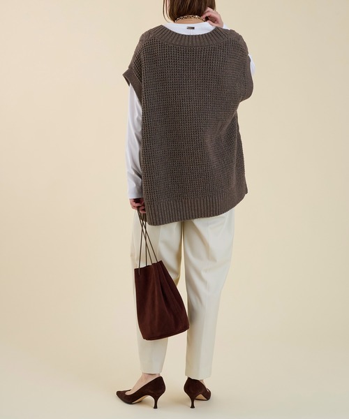 marmors（マルモア）の「【marmors】cable knit vest（ニット/セーター・レディース・オートミール/ブラウン/チャコールグレー・36）」の17枚目の写真