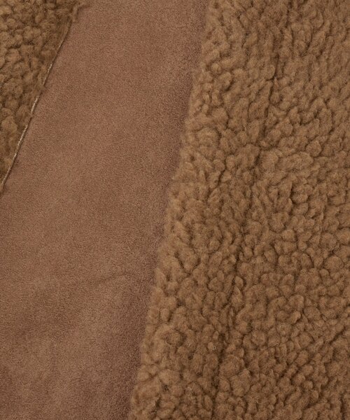 BEARDSLEY(ビアズリー)の「ムートンストール(ストール/ショール・レディース・アイボリー/ブラウン・FREE)」の4枚目の写真