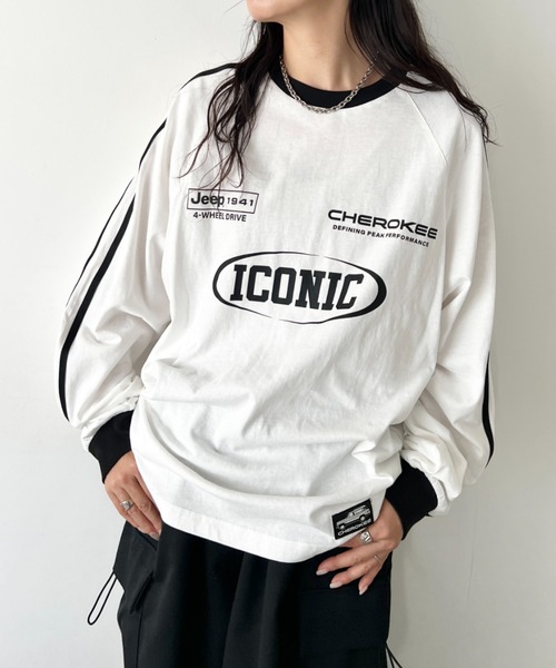 JEEP(ジープ)の「【日本未発売/WEB限定】JEEP(ジープ)/サイドライン 配色 ロンT ロングスリーブTシャツ/CHEROKEE Long T-shirt(Tシャツ/カットソー・レディース・ホワイト/グレー/ブラック・S/M/L/XL)」の15枚目の写真