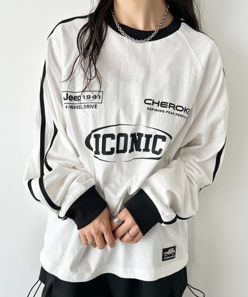 JEEP(ジープ)の「【日本未発売/WEB限定】JEEP(ジープ)/サイドライン 配色 ロンT ロングスリーブTシャツ/CHEROKEE Long T-shirt(Tシャツ/カットソー・レディース・ホワイト/グレー/ブラック・S/M/L/XL)」の11枚目の写真
