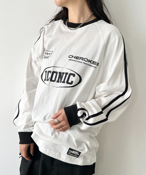 JEEP(ジープ)の「【日本未発売/WEB限定】JEEP(ジープ)/サイドライン 配色 ロンT ロングスリーブTシャツ/CHEROKEE Long T-shirt(Tシャツ/カットソー・レディース・ホワイト/グレー/ブラック・S/M/L/XL)」の19枚目の写真