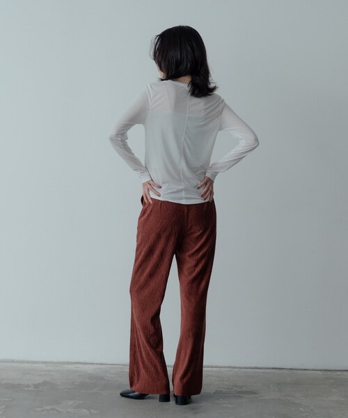 GALLEST(ギャレスト)の「ベロアフレアパンツ(その他パンツ・レディース・ダークブラウン/ブラック・34/38)」の9枚目の写真