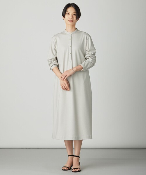 J.PRESS(ジェイプレス)の「ウールスムース ワンピース(シャツワンピース・レディース・ベージュ系/ライトグレー系/ネイビー系/ワイン系・T13/T15)」の10枚目の写真