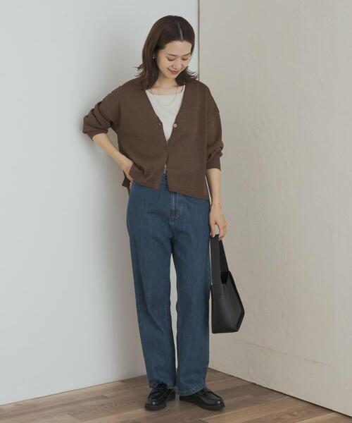 URBAN RESEARCH DOORS（アーバンリサーチドアーズ）の「ウォッシャブルドライニットカーディガン（カーディガン/ボレロ・レディース・ブラウン/グレー/ブラック・MEDIUM）」の11枚目の写真