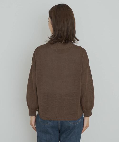 URBAN RESEARCH DOORS（アーバンリサーチドアーズ）の「ウォッシャブルドライニットカーディガン（カーディガン/ボレロ・レディース・ブラウン/グレー/ブラック・MEDIUM）」の20枚目の写真