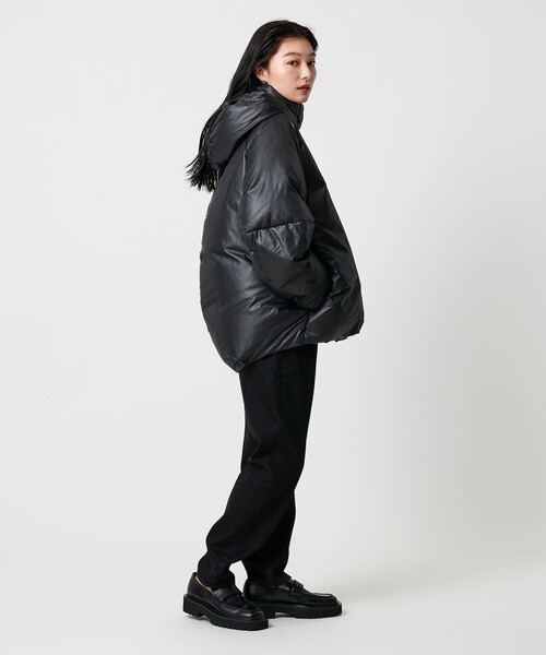 MARW ユナイテッドアローズ　ブラック ダウンジャケット　36サイズ MARW UNITED ARROWS＞コクーン ダウンジャケット-撥水-（ダウン
