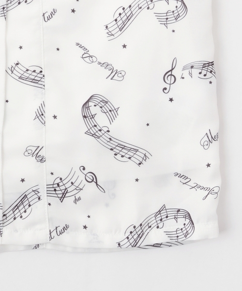mezzo piano Junior(メゾピアノジュニア)の「ボウタイつき音符柄フリルブラウス♪(シャツ/ブラウス・キッズ・オフホワイト・M:150cm/S:140cm/L:160cm)」の7枚目の写真