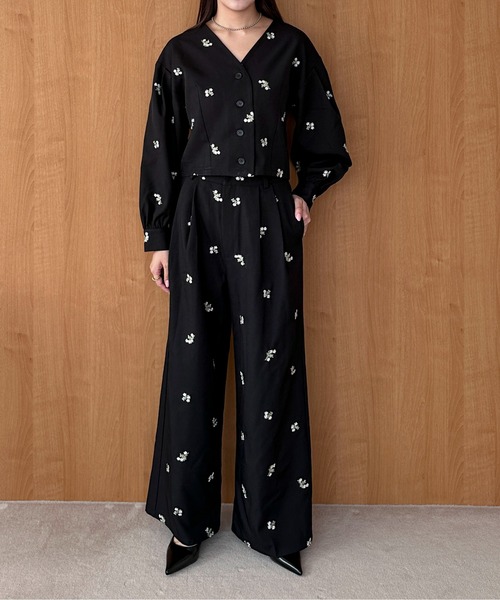 PILIT（ピリット）の「【セットアップ可】刺繍クロップドシャツ（シャツ/ブラウス・レディース・ブラック/ブラウン/グレー・MEDIUM）」の15枚目の写真