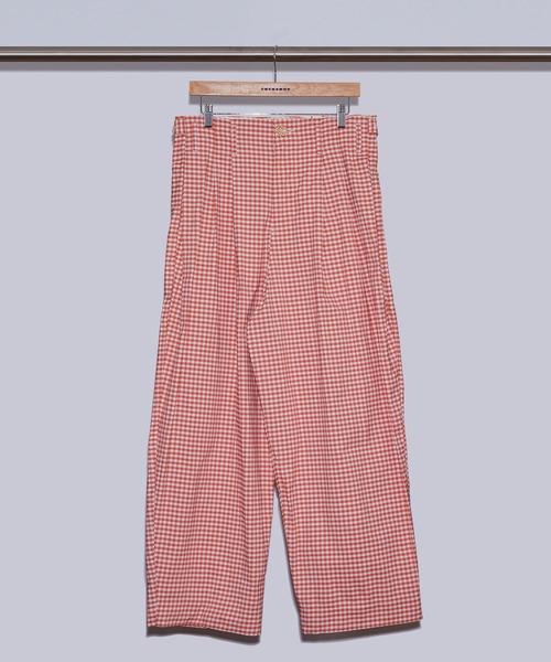 TUCKSHOP(タックショップ)の「TUCKED TROUSERS(タックドトラウザーズ)(スラックス・メンズ・オレンジ・1/2)」の7枚目の写真