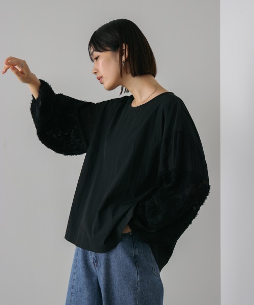 Bou Jeloud(ブージュルード)の「袖ボリュームブラウス(シャツ/ブラウス・レディース・ブラック/ホワイト系その他・38)」の21枚目の写真